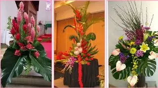 OMG Ultra gorgeous modern Church flower arrangement beautiful fresh flower decoration ideas