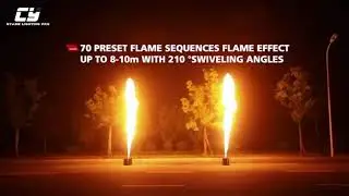 Circle Flamer X F1800 --- 210&deg; Swiveling Angles 10 Meters Fire Machine