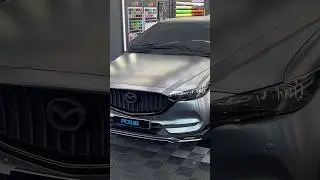 ASMR Wrapping this Front Hood Mazda CX-5 SUV with Gunmetal Purple