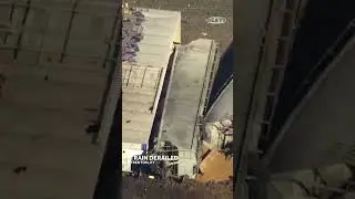 Aerials | Train derailment in Todd County, Kentucky