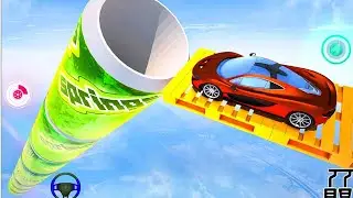Unimaginable stunt car racing - steep tracks - mega car racing game