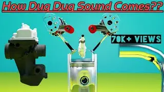 Why Royal Enfield Has Loud Dug Dug sound??? RE Engine Working Explained. ANIMATED...!!!