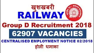 Railway Group D Recruitment Out - 62907 | Full information