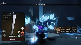 [The Forge] Using Falchion to fight the new Golem Boss in World 3.