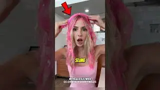 SI &Eacute; MESSA LO SLIME NEI CAPELLI,MA POI&hellip;😱 #shorts