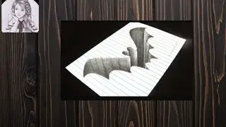 The Bat hole in line paper # bat hole # the 3D bat hole in line paper #drawing#youtube#viral video #