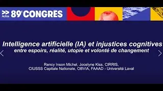 Ma communication au 89e congres de l'ACFAS, Mai 2022, Université Laval, Québec