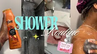 MY NIGHT TIME SHOWER ROUTINE💦 + ON MY MENSTRUAL CYCLE | Period tips & hacks 🩸