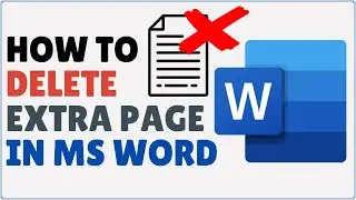 How to Delete Page in MS Word | Remove Extra Page in Word