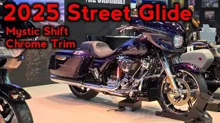 Street Glide 2025 Mystic Shift Chrome Trim Walkaround Close-up details