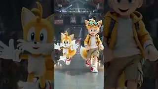 Sonic Crew Catwalk: Cartoon vs Hyper-Real Runway Reveal! #shorts