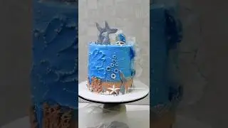 #oceanthemecake #cake #customisedcake #cakedesign #chocolatecake