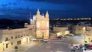 Beautiful Church Lights in Munxar Gozo Malta