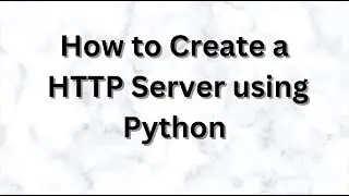 HTTP server using python