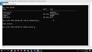 54-Data Definition Language (DDL) - Creating and Managing Tables - Set UNUSED column