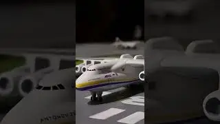 1/400 Scale model An 225 Mriya taxiing off the runway at my model airport #aviation #models #shorts