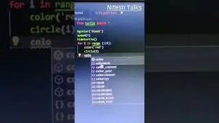 Python turtle Graphics Design | Circle Animation | Fun With Python | #niteshtalks #Shorts #coding