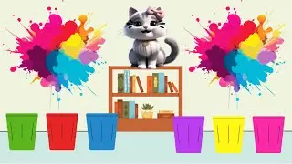 Learn Colors with Kitty 🐱 | Sort Colors Song & Cartoon for Kids | Fun Educational Video