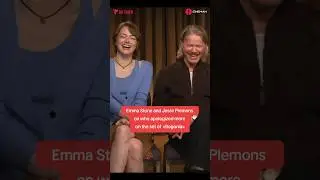Emma Stone and Jesse Plemons on who apologized more on the set of &laquo;Bugonia&raquo;.