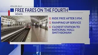 Metro offers fare-free rides for July 4