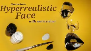 Hyperrealistic drawing and painting of face in easy way || Timelapse