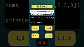 Can You Solve This Python Question? #13 Set Scenario - Python Quiz