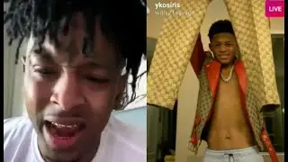 21 Savage Roasting YK Osiris On IG Live For Wearing Fake Gucci Outfit