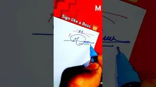 Sign M like a Boss 👑 #firstkalakar #signaturestyle #shorts