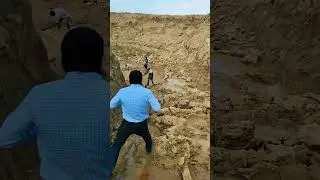 Going inside the excavated intake well #construction #civilconstruction #trending