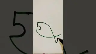 5 number re drawing tricks #viralvideo #drawing
