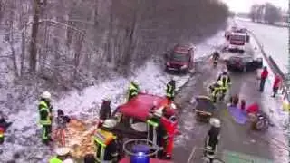 Schnee-Unfall bei Erding: Frau lebensgef&auml;hrlich verletzt