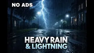 🌧️ Rainy Night Street Rain White Noise | Insomnia Relief Sleep Sounds USA | calmwhisperasmr