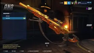 Ana's golden weapon unlocked! | Overwatch