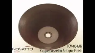 Novatto Copper Vessel - TCV-004AN - Hammered Copper Sink