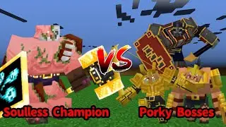 Soulless Champion vs Porky Bosses | Minecraft Mob Battle