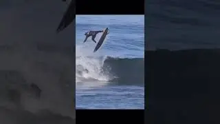 There&rsquo;s no better feeling than landing a clean 360 🔥 #surf #air #bigwaves #swell