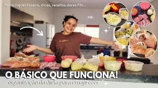 PREPARANDO AS COMIDAS DA SEMANA SEM CONGELAR PRA EMAGRECER! Dicas, doces fits, hambúrguer e mais...