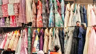 Thursday Seelampur Market Explore designer lehenga, gown, netfabric collection video✨🤗 @manvi7611 💕🤩