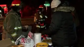 Church members in Camden, Illinois come together during church fire