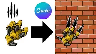 Clawed Mark tutorial in Canva Teared Paper Effect