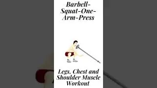 ✔👍✅Barbell Squat One Arm Press - Single Arm Barbell Press with Split Stance squats #shorts