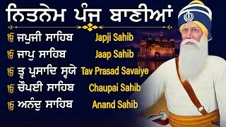 Nitnem Panj Bania  ਨਿਤਨੇਮ ਪੰਜ ਬਾਣੀਆ | Nitnem Sahib Full Path | japji sahib | Vol-10059 #nitnem