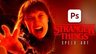 Making a STRANGER THINGS 4 Poster in Photoshop | SPEED ART