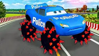 Driving McQueen Police Monster Truck in India &ndash; Bus Simulator Indonesia 3D Android Gameplay