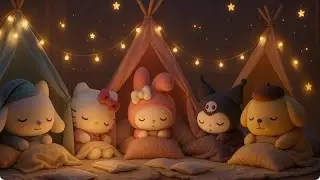 Gentle Harp & Birdsong for Healing Sleep 🌸🪶Sanrio Camping Dreams 🏕️