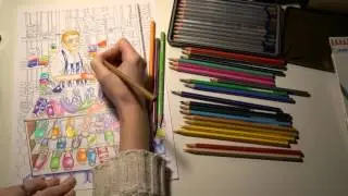 ASMR Part 2 Relaxing with Giotto Stilnovo Colour Pencils | No Talk | LITTLE WATERMELON