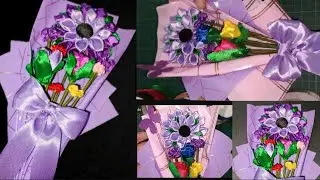 Букет из лент своими руками 💐 | Как сделать букет из лент | Мастер-класс по созданию вирусного бу...