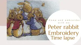 Brother PE800/F440E embroidery Timelapse, Beatrix Potters Peter rabbit