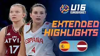 Semi-Finals: Spain 🇪🇸 vs Latvia 🇱🇻 | Extended Highlights | FIBA U16 Women's EuroBasket 2026