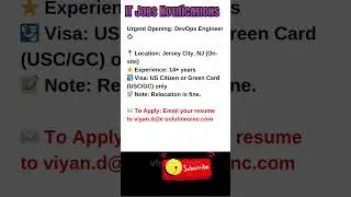 DevOps Engineer Job in Jersey City, NJ Oct 14, 2025
